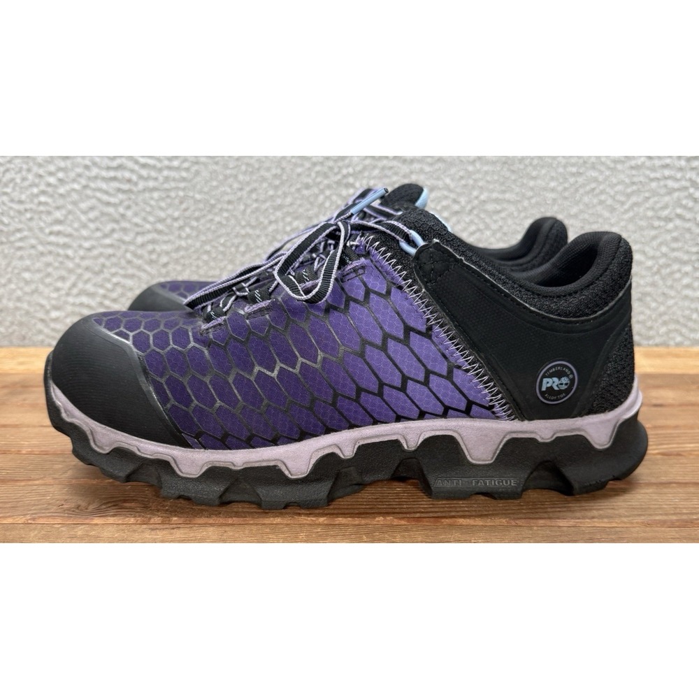 Timberland Pro Shoes Womens 11 W Purple Powertrain Sport Alloy Toe Work Sneaker